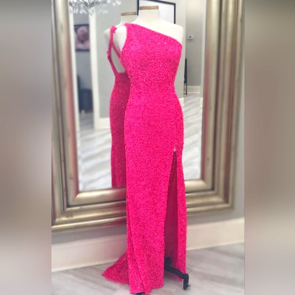 Girls Hot pink sequin dress